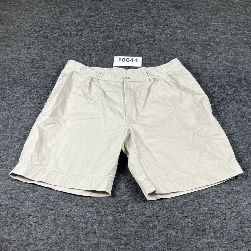 Polo Ralph Lauren Classic Fit Pleated 9" Chino Shorts Mens 36 Beige Cotton